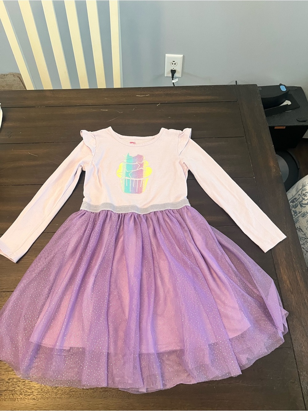 Epic Threads Pink and Lavender Girls Graphic Tee